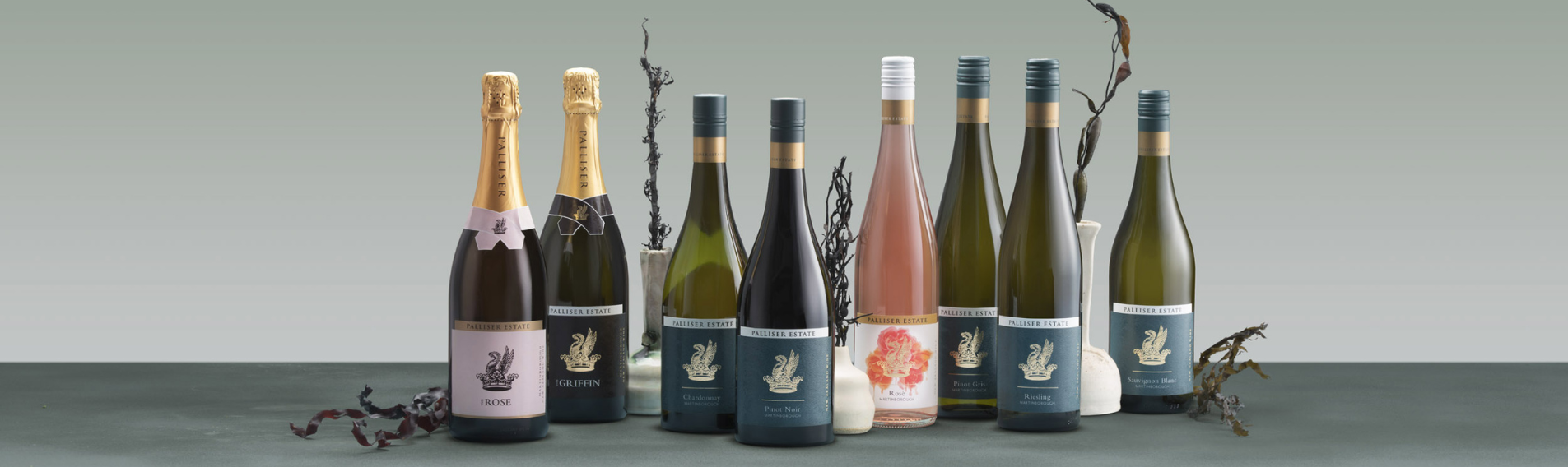 The full lineup of Palliser Estate wines